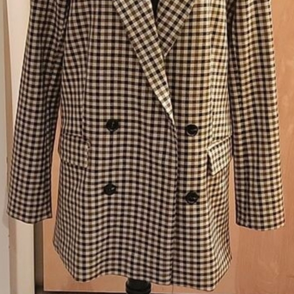 Rachel Zoe Black and White Checkered Blazer - Picture 3 of 5